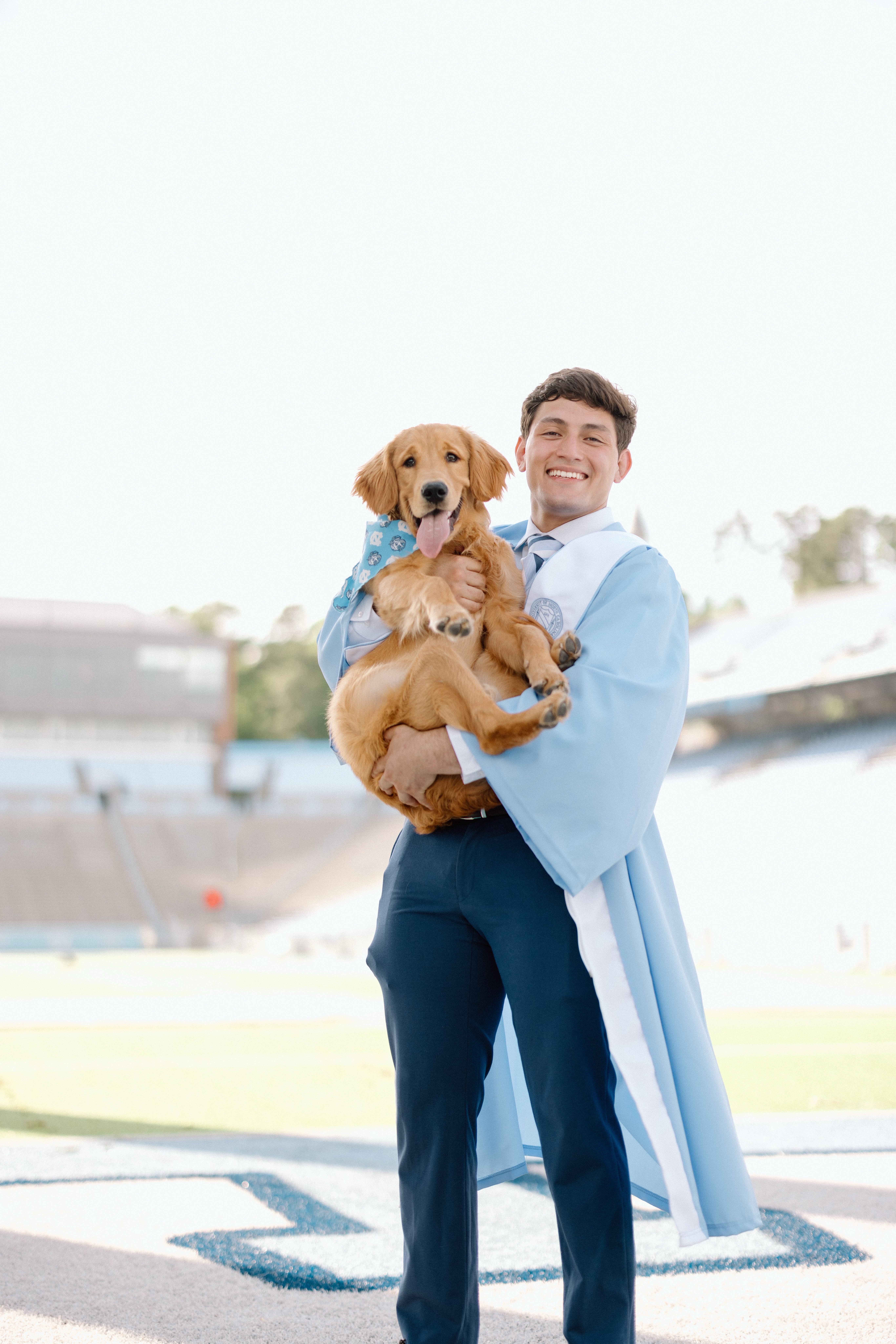 Chris Salazar, founder of CJS Cleaning Solutions, at UNC Chapel Hill graduation
