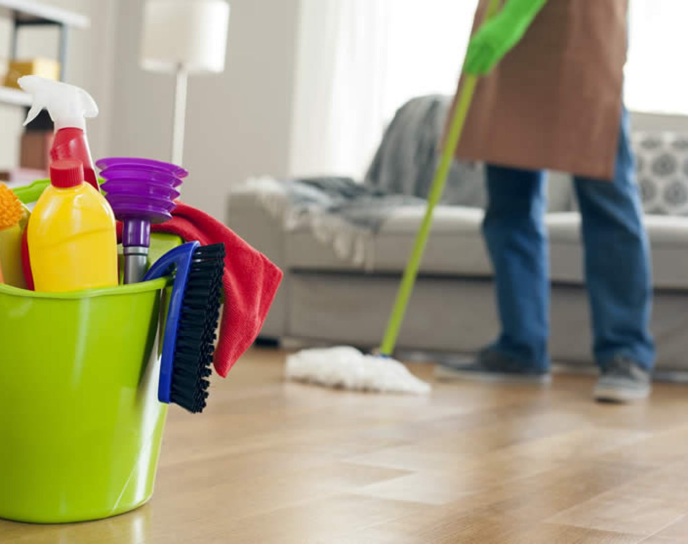 House cleaning services in Gorman NC tidy living room